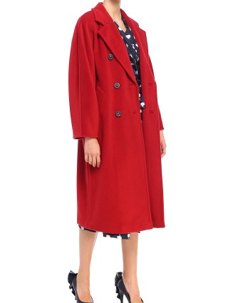 Червоне пальто MAX MARA з вовни та кашеміру: фото 1 - Invogue